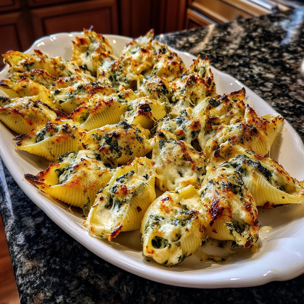 Spinach Feta Stuffed Shells