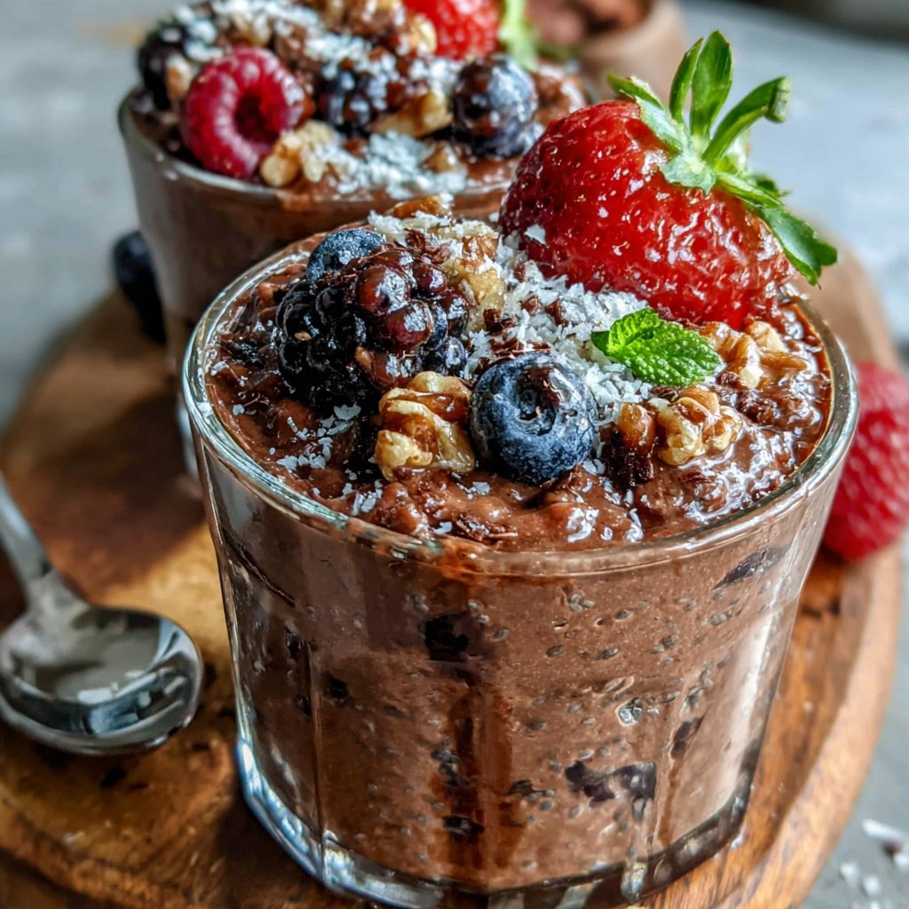 Chocolate Protein Chia Pudding