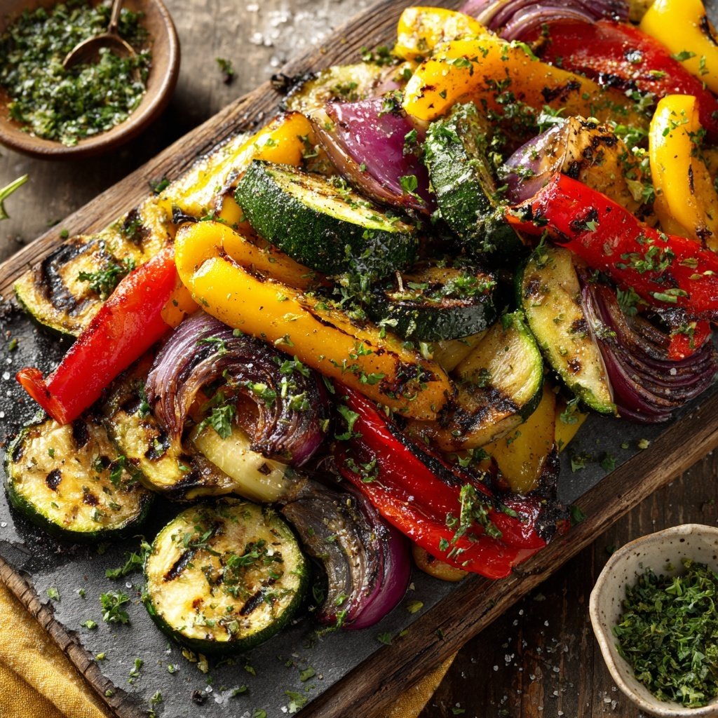 Healthy Lemon Herb Grilled Veggies
