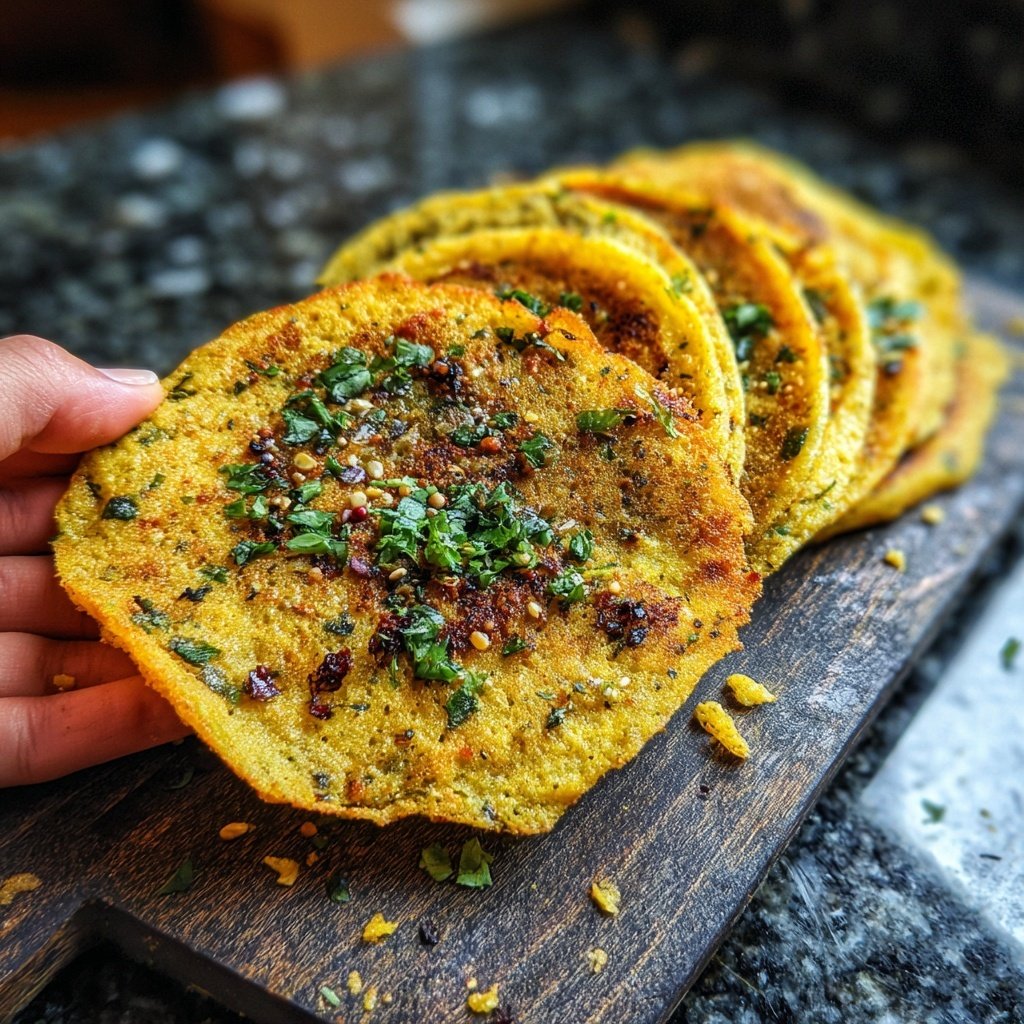 Savory Chickpea Flour Pancakes